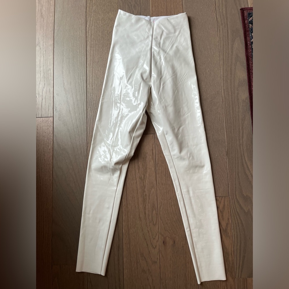 Perfect Control Patent Leather Leggings in White size XS